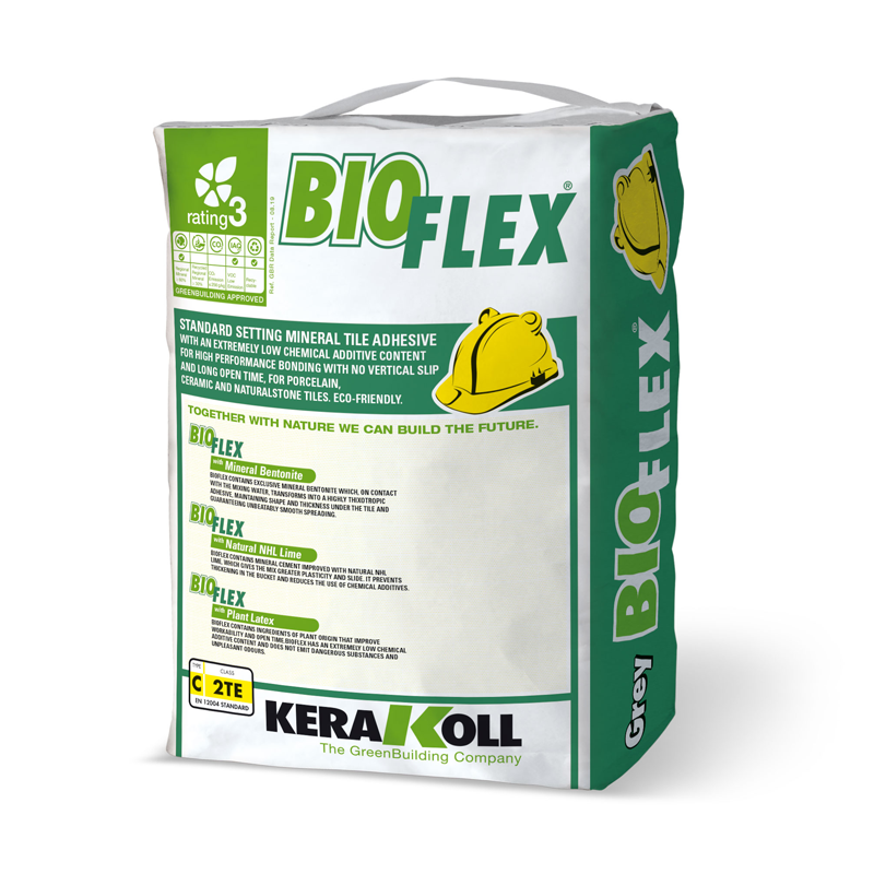 Kerakoll Bioflex Eco-Friendly Mineral Adhesive Standard Set C2 Grey 20kg